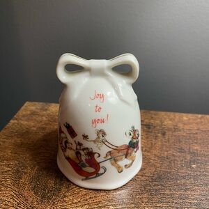 Charming Vintage Holiday Porcelain Bell